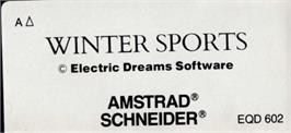 Top of cartridge artwork for Winter Sports on the Amstrad CPC.