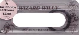 Top of cartridge artwork for Wizard Willy on the Amstrad CPC.