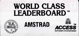Top of cartridge artwork for World Class Leader Board on the Amstrad CPC.