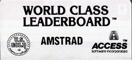 Top of cartridge artwork for World Class Leaderboard on the Amstrad CPC.
