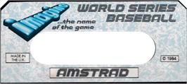 Top of cartridge artwork for World Series Baseball on the Amstrad CPC.