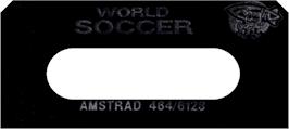 Top of cartridge artwork for World Soccer on the Amstrad CPC.