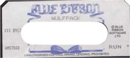 Top of cartridge artwork for Wulfpack on the Amstrad CPC.
