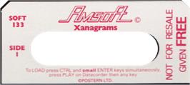Top of cartridge artwork for Xanagrams on the Amstrad CPC.