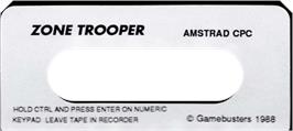Top of cartridge artwork for Zone Trooper on the Amstrad CPC.