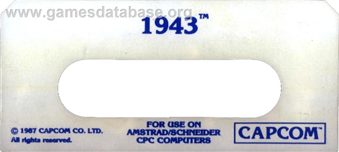 1943: The Battle of Midway - Amstrad CPC - Artwork - Cartridge Top