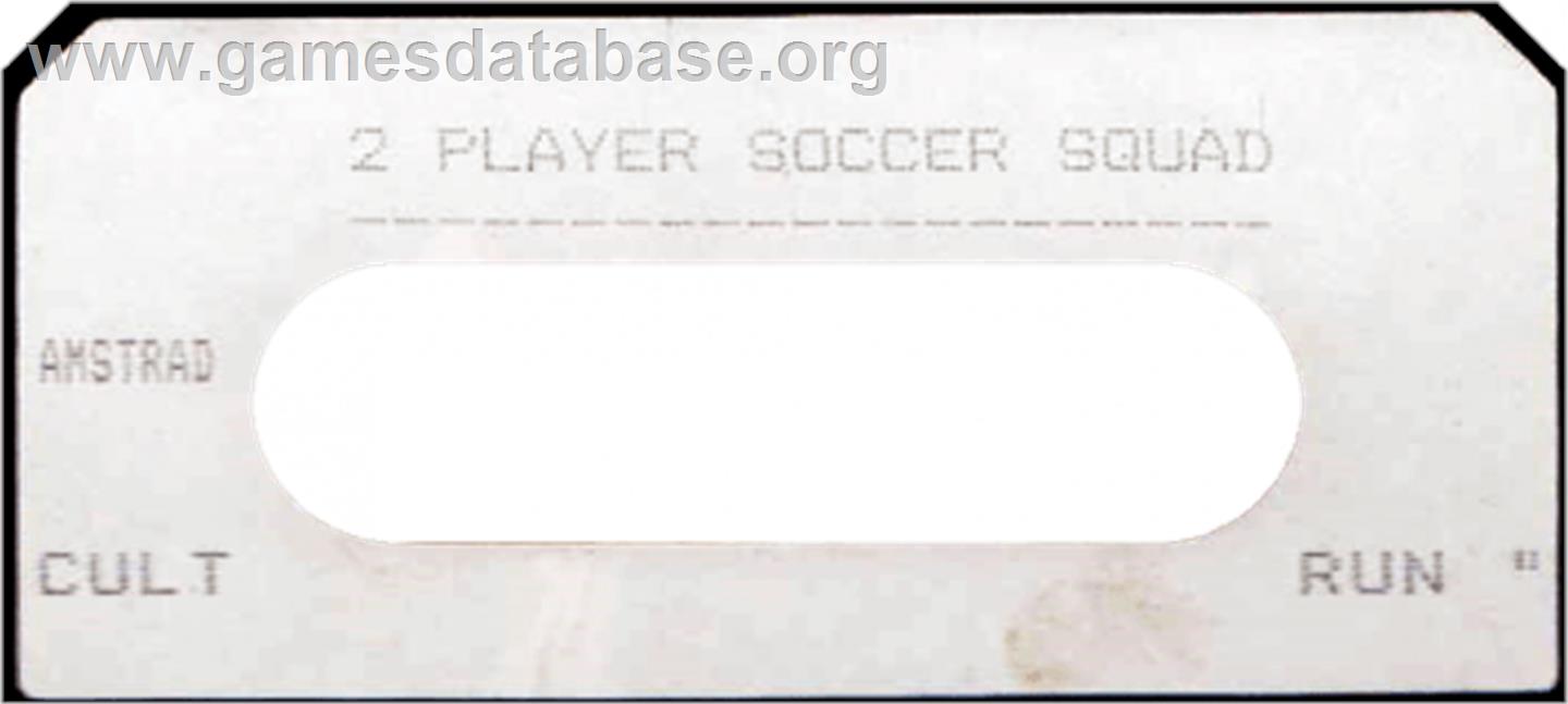 2 Player Soccer Squad - Amstrad CPC - Artwork - Cartridge Top