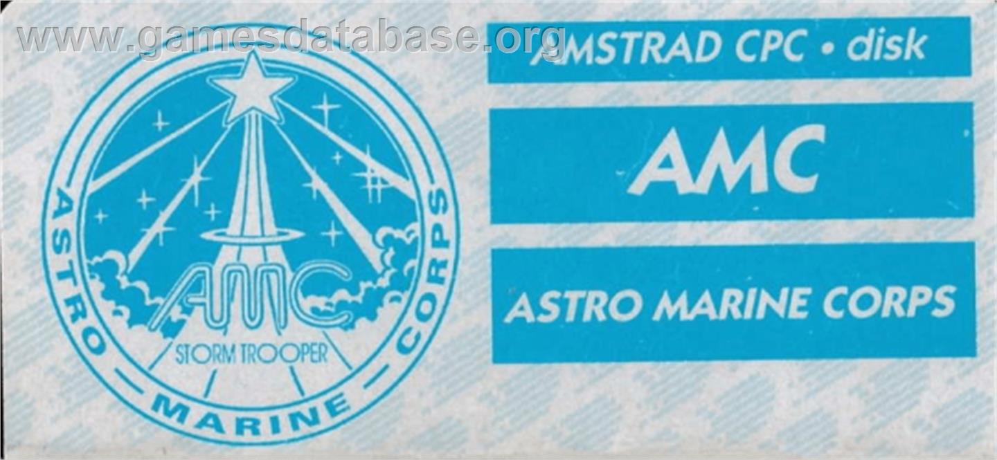 A.M.C.: Astro Marine Corps - Amstrad CPC - Artwork - Cartridge Top