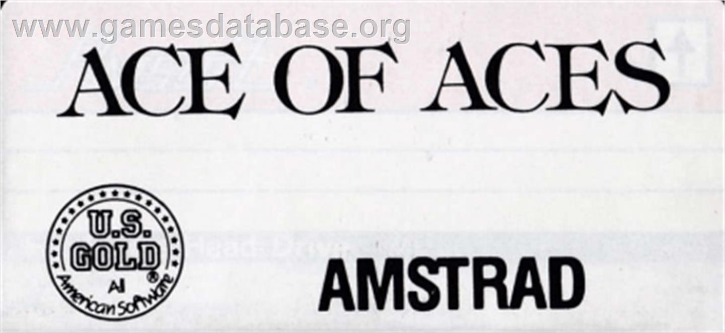 Ace of Aces - Amstrad CPC - Artwork - Cartridge Top