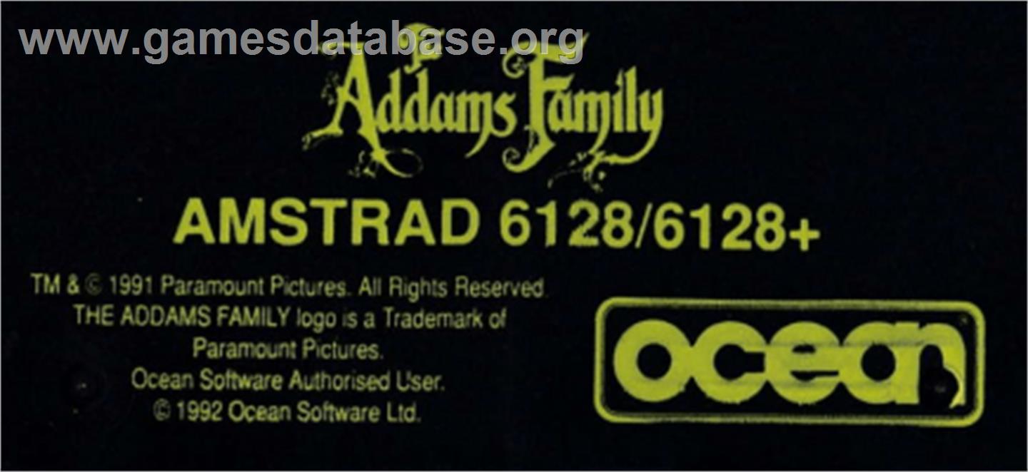 Addams Family, The - Amstrad CPC - Artwork - Cartridge Top