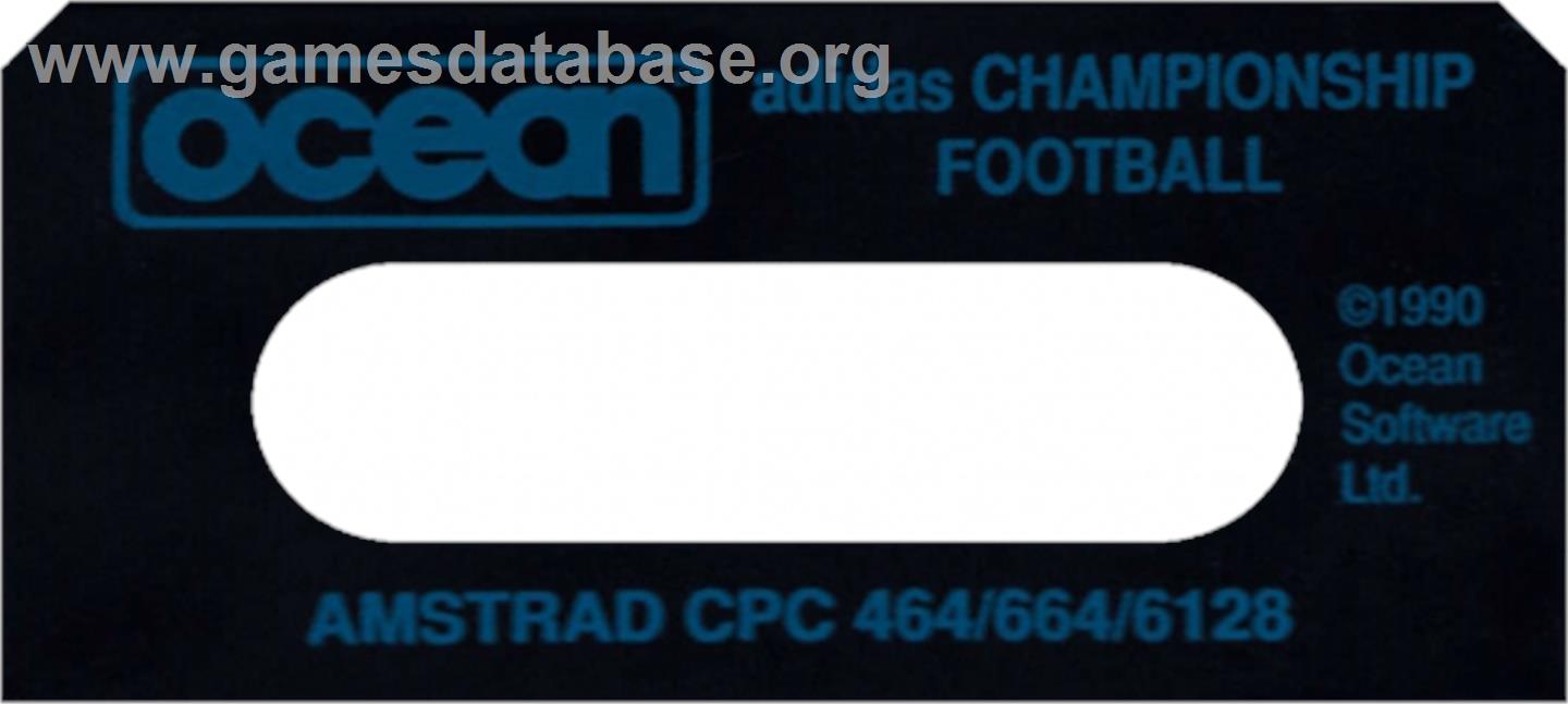 Adidas Championship Football - Amstrad CPC - Artwork - Cartridge Top