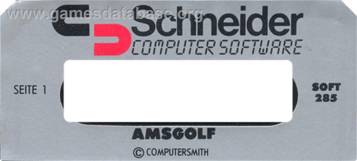 Amsgolf - Amstrad CPC - Artwork - Cartridge Top