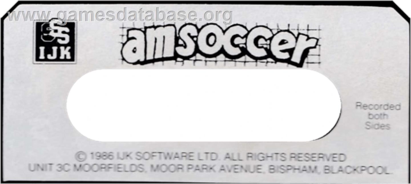 Amsoccer - Amstrad CPC - Artwork - Cartridge Top