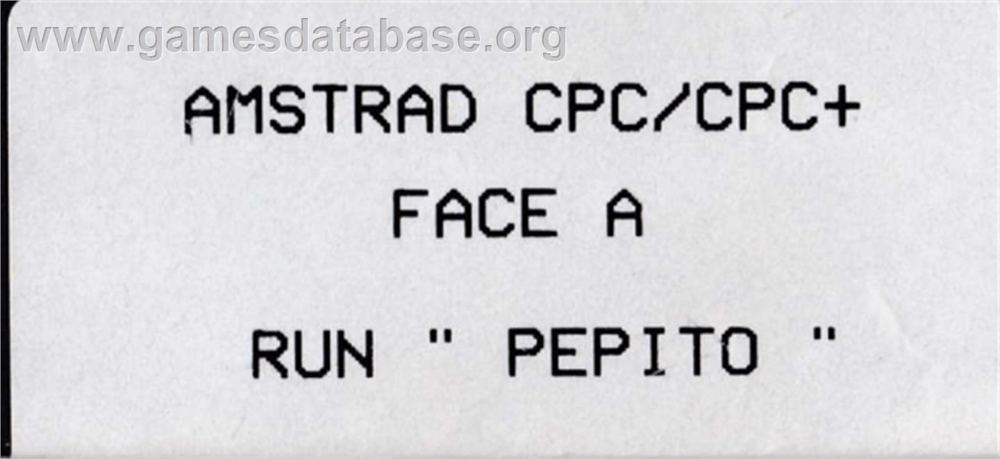 Aventures De Pepito Au Mexique, Les - Amstrad CPC - Artwork - Cartridge Top