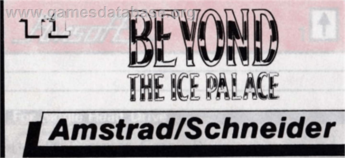 Beyond the Ice Palace - Amstrad CPC - Artwork - Cartridge Top