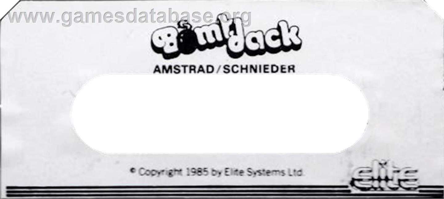 Bomb Jack - Amstrad CPC - Artwork - Cartridge Top