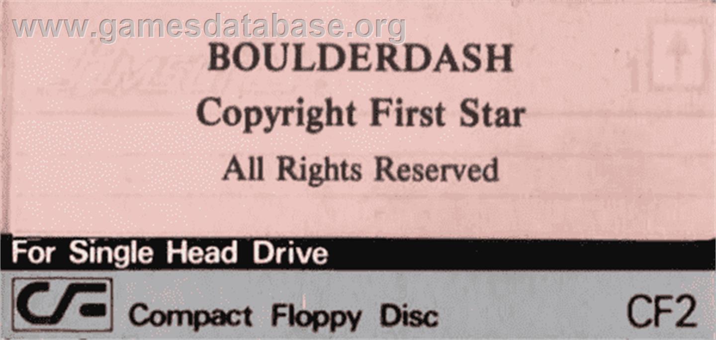 Boulder Dash - Amstrad CPC - Artwork - Cartridge Top