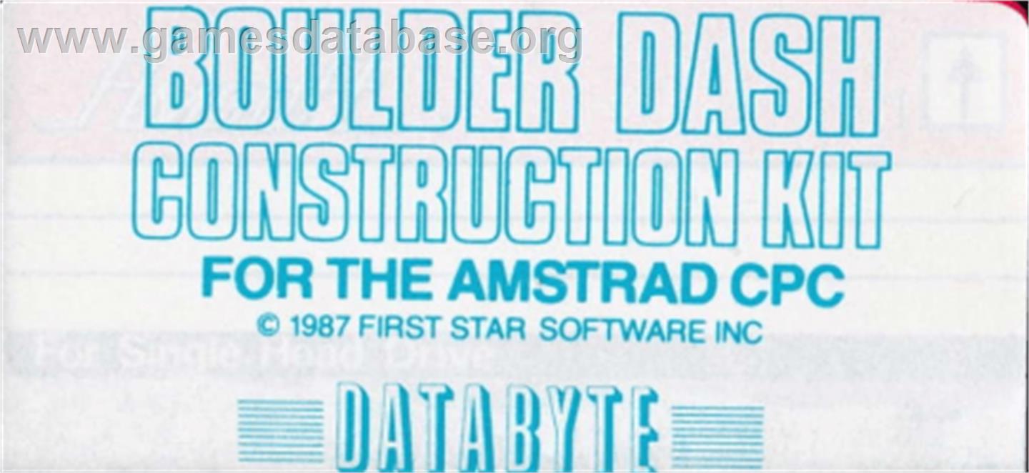Boulder Dash Construction Kit - Amstrad CPC - Artwork - Cartridge Top