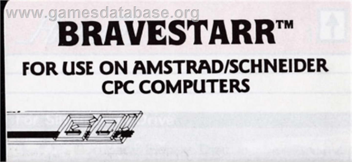 BraveStarr - Amstrad CPC - Artwork - Cartridge Top