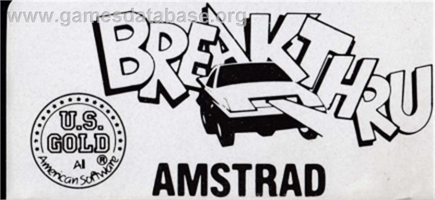 BreakThru - Amstrad CPC - Artwork - Cartridge Top