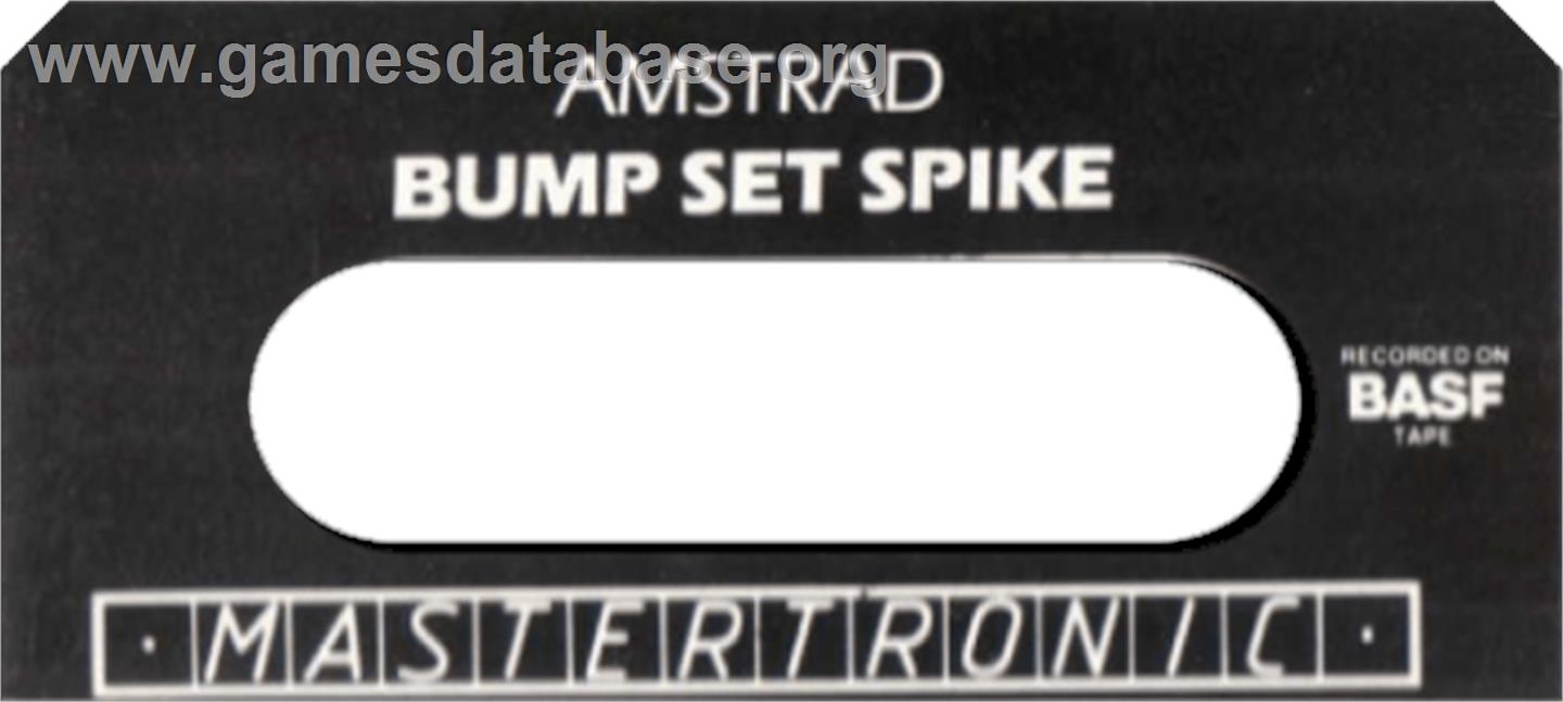 Bump, Set, Spike! - Amstrad CPC - Artwork - Cartridge Top