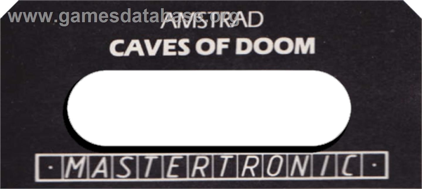 Caves of Doom - Amstrad CPC - Artwork - Cartridge Top