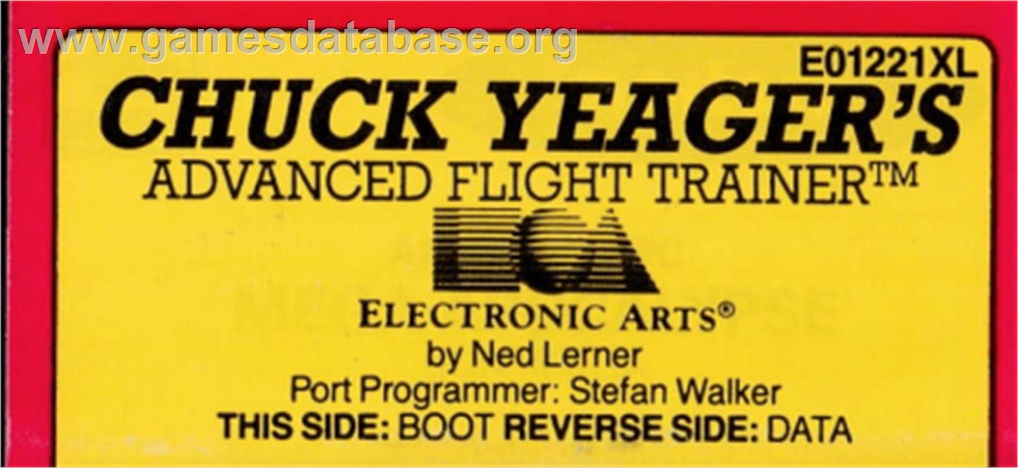 Chuck Yeager's Advanced Flight Trainer - Amstrad CPC - Artwork - Cartridge Top