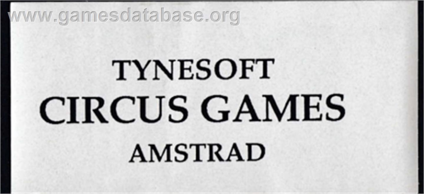 Circus Games - Amstrad CPC - Artwork - Cartridge Top