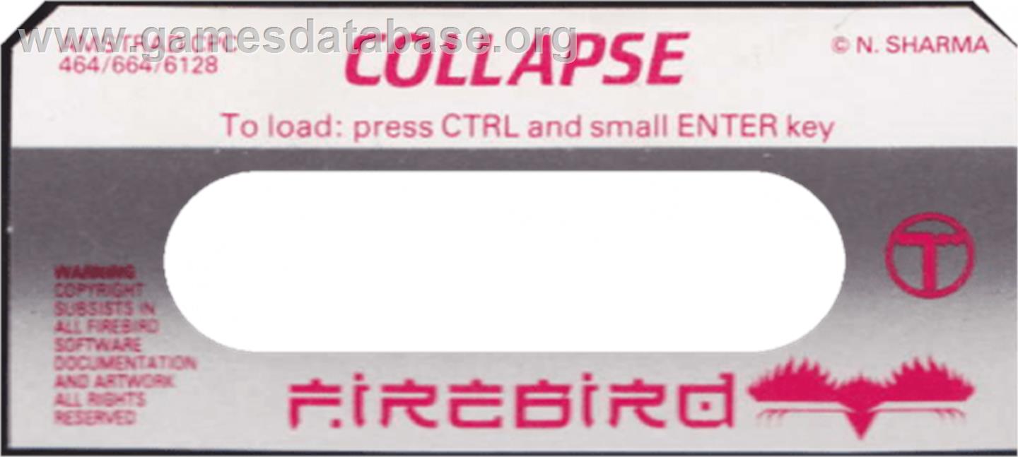 Collapse - Amstrad CPC - Artwork - Cartridge Top