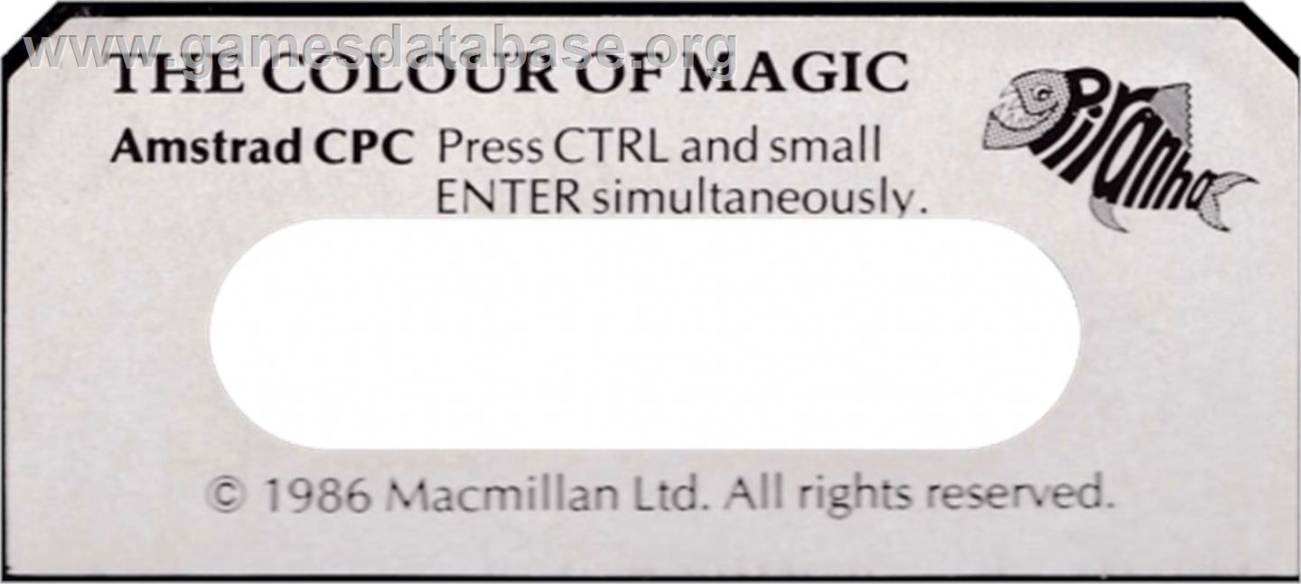Colour Of Magic, The - Amstrad CPC - Artwork - Cartridge Top