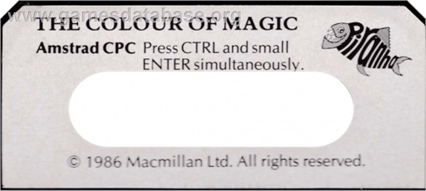 Colour of Magic - Amstrad CPC - Artwork - Cartridge Top