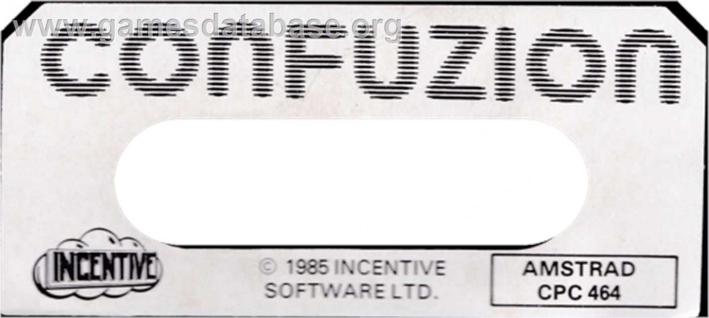 Confuzion - Amstrad CPC - Artwork - Cartridge Top