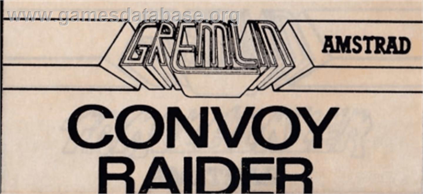 Convoy Raider - Amstrad CPC - Artwork - Cartridge Top