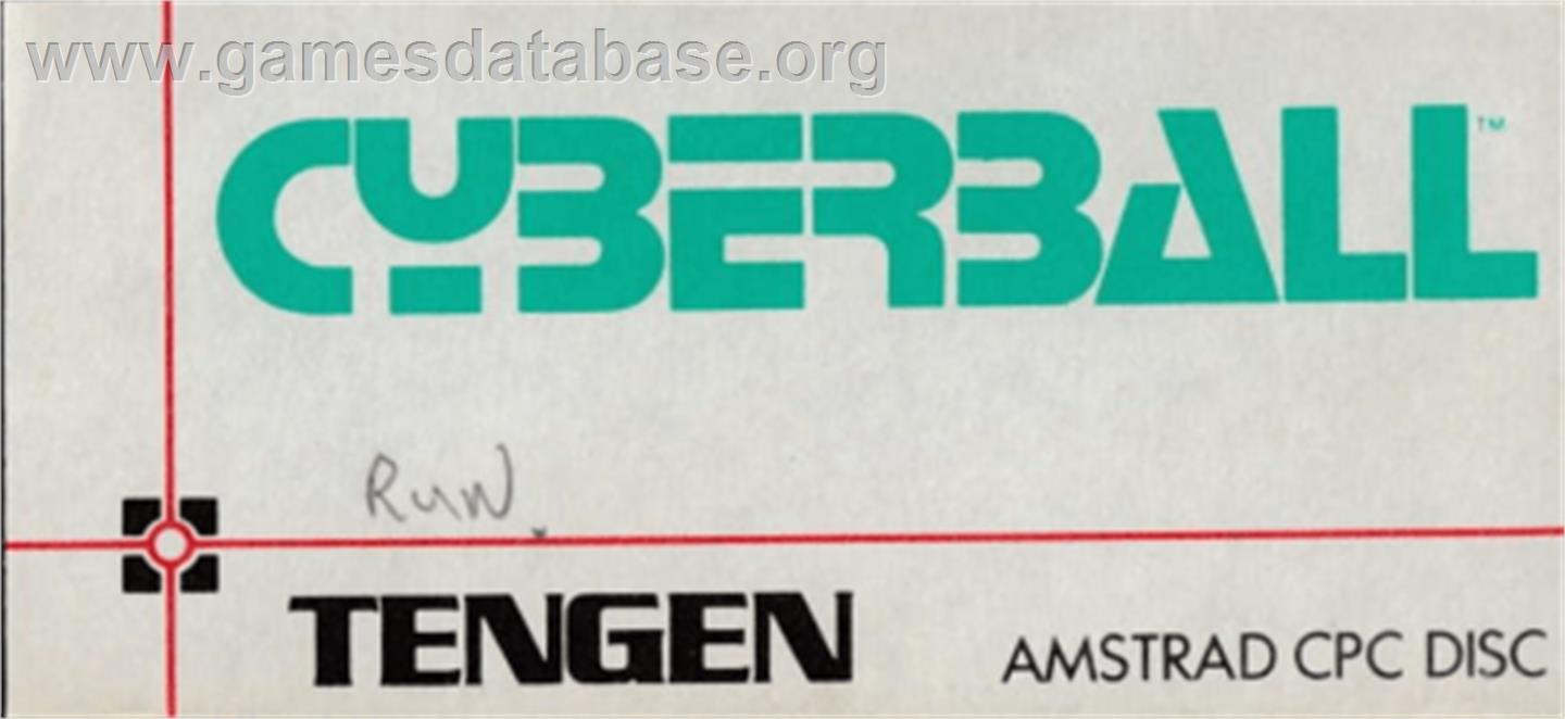 Cyberball - Amstrad CPC - Artwork - Cartridge Top