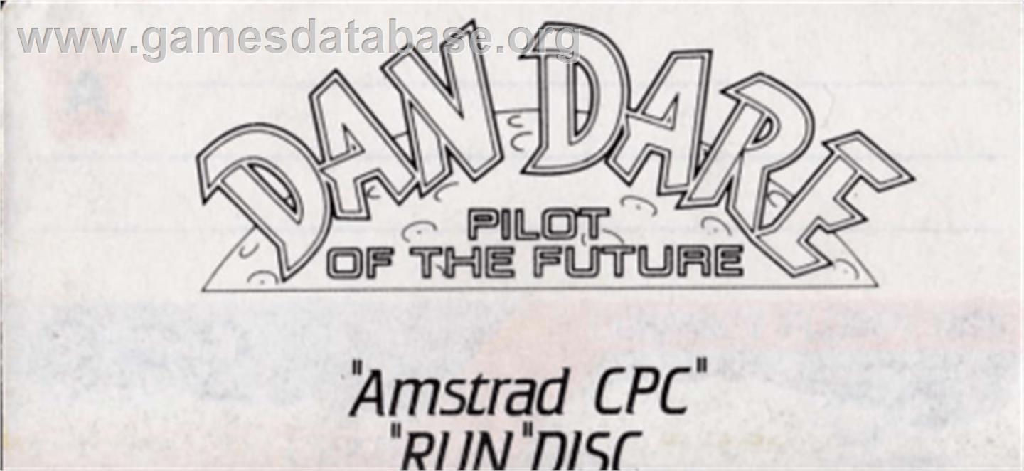 Dan Dare: Pilot of the Future - Amstrad CPC - Artwork - Cartridge Top