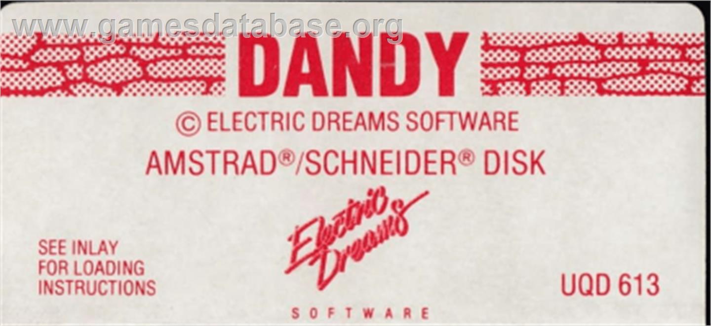 Dandy - Amstrad CPC - Artwork - Cartridge Top