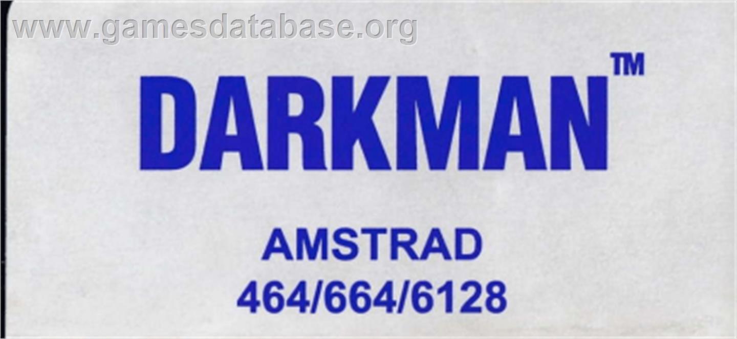 Darkman - Amstrad CPC - Artwork - Cartridge Top