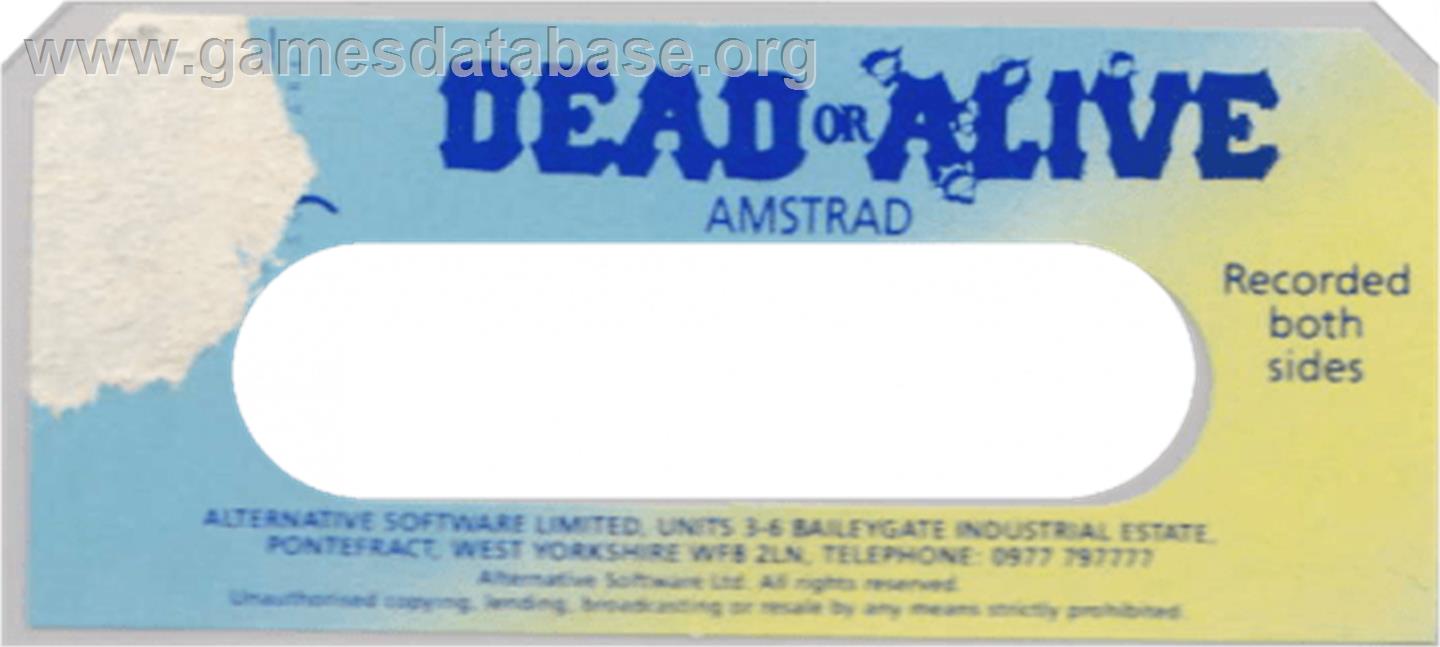 Dead or Alive - Amstrad CPC - Artwork - Cartridge Top