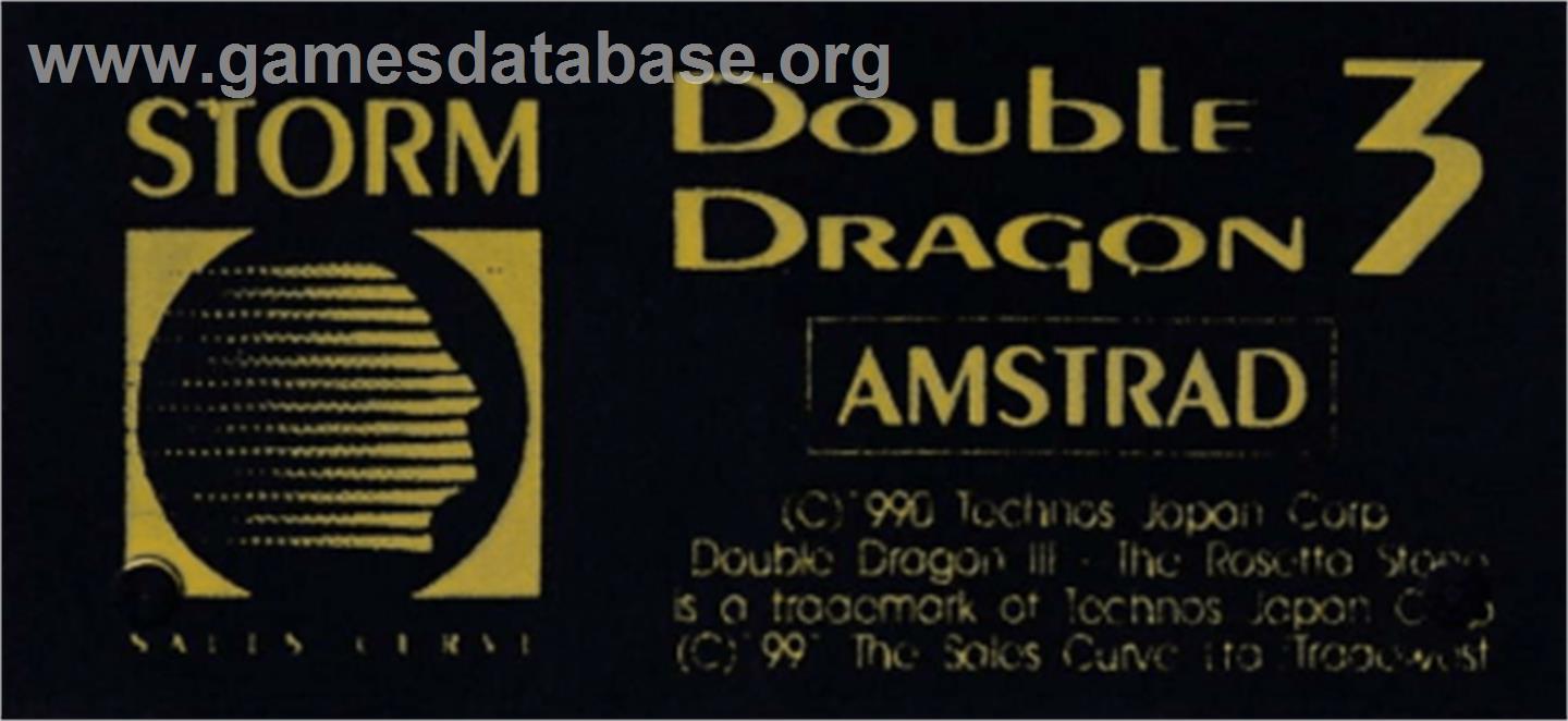 Double Dragon (animagic) - Amstrad CPC - Artwork - Cartridge Top