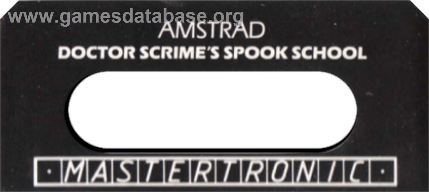 Dr. Scrime's Spook School - Amstrad CPC - Artwork - Cartridge Top