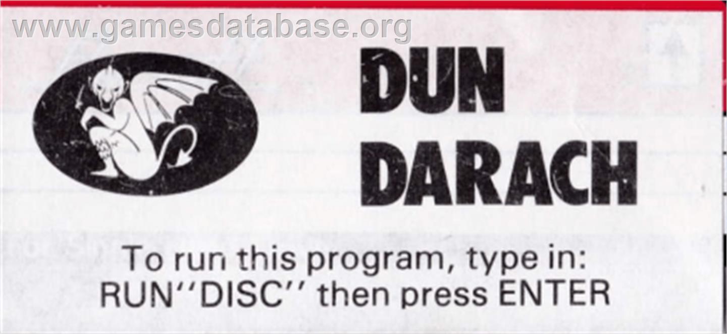 Dun Darach - Amstrad CPC - Artwork - Cartridge Top