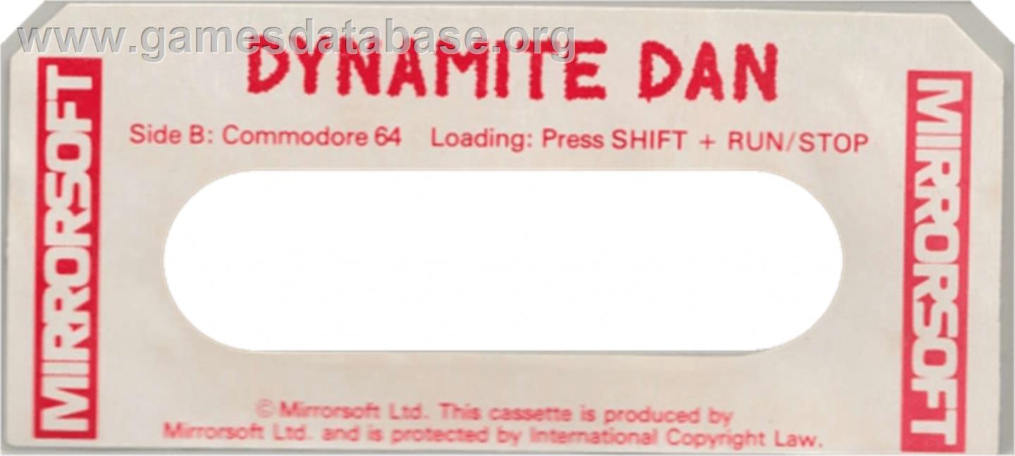 Dynamite Dan - Amstrad CPC - Artwork - Cartridge Top