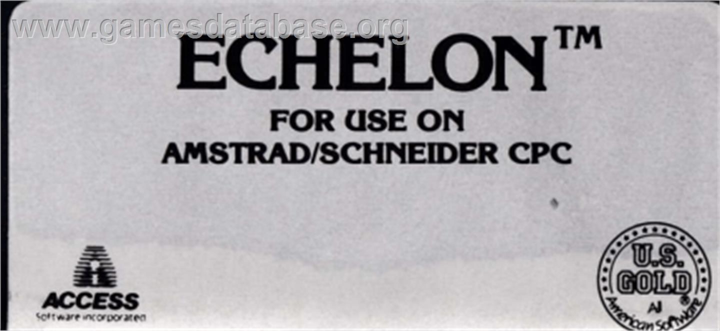 Echelon - Amstrad CPC - Artwork - Cartridge Top