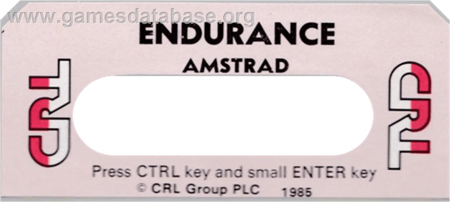 Endurance - Amstrad CPC - Artwork - Cartridge Top