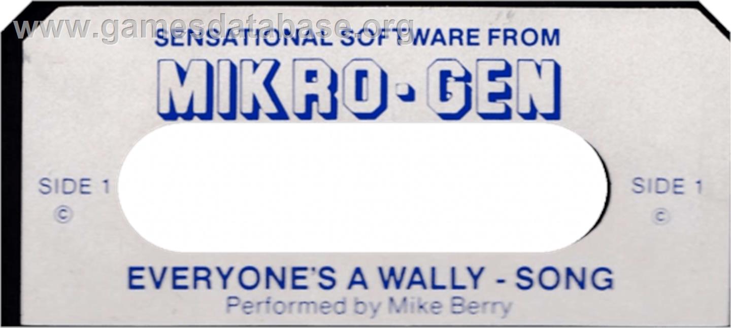Everyone's A Wally (The Life of Wally) - Amstrad CPC - Artwork - Cartridge Top