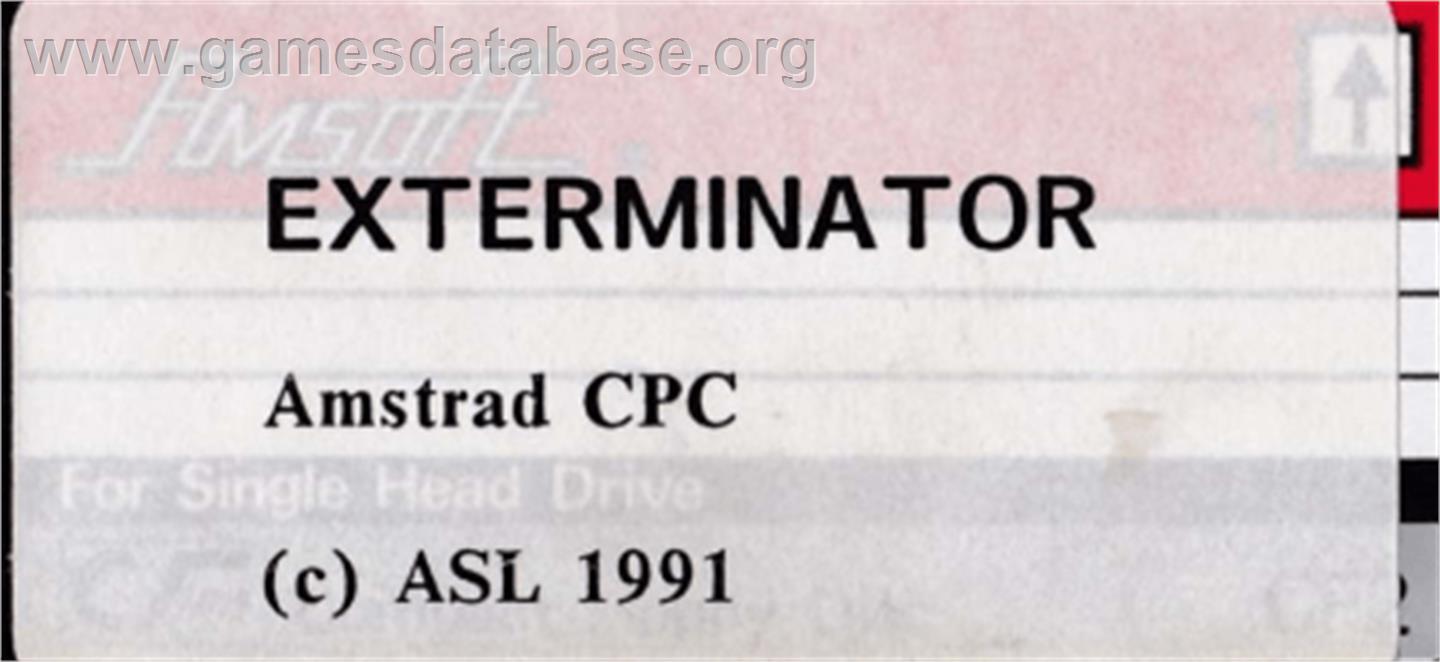 Exterminator - Amstrad CPC - Artwork - Cartridge Top