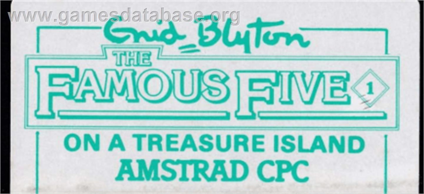 Famous Five, The - Five On A Treasure Island - Amstrad CPC - Artwork - Cartridge Top