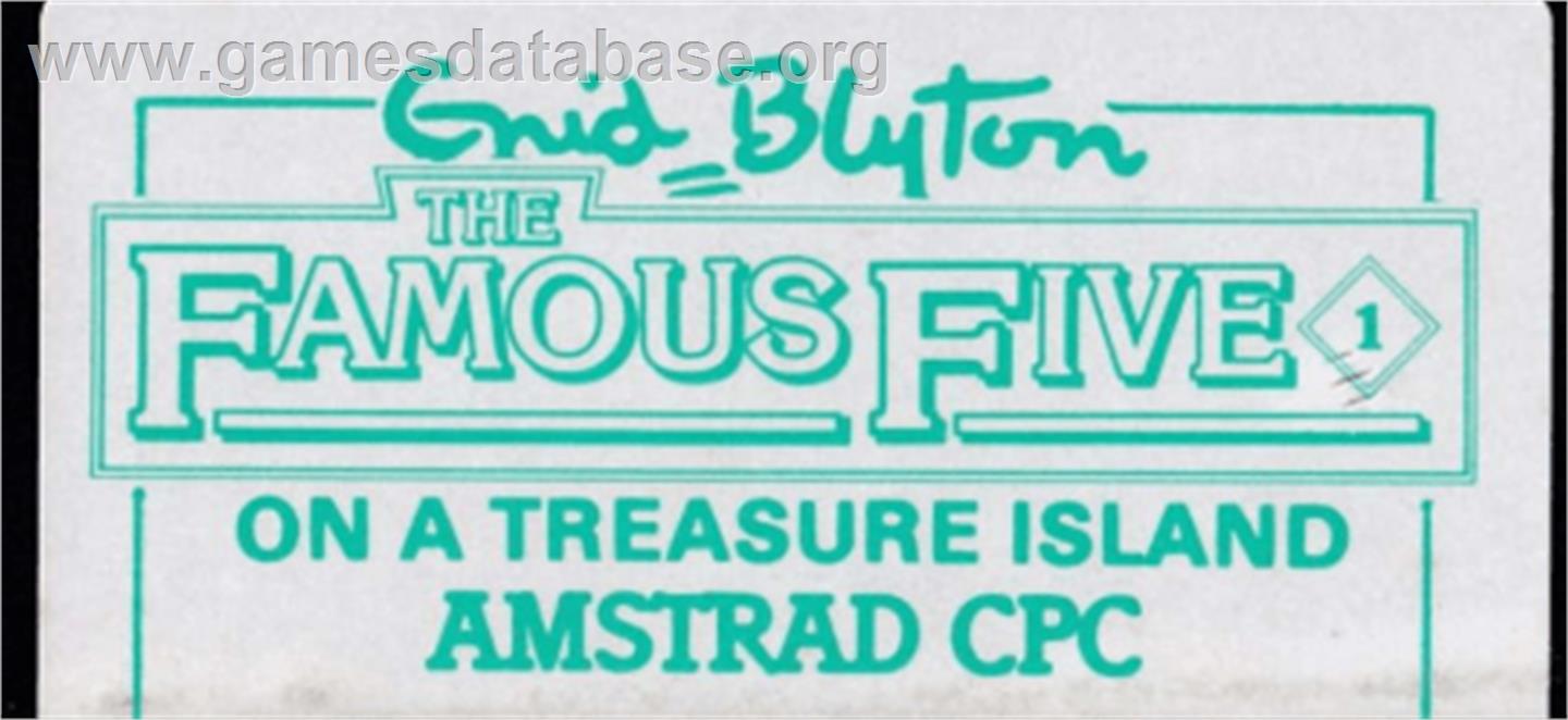 Famous Five: Five on a Treasure Island - Amstrad CPC - Artwork - Cartridge Top