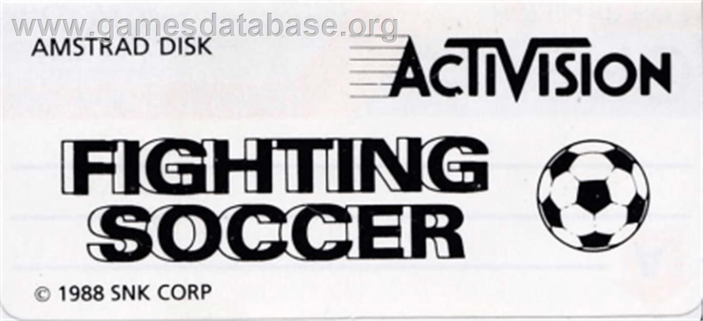 Fighting Soccer - Amstrad CPC - Artwork - Cartridge Top