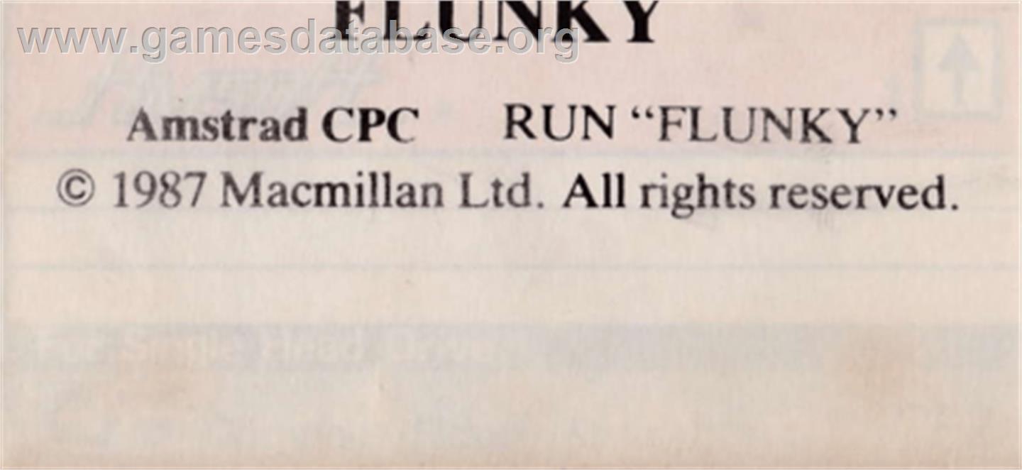 Flunky - Amstrad CPC - Artwork - Cartridge Top
